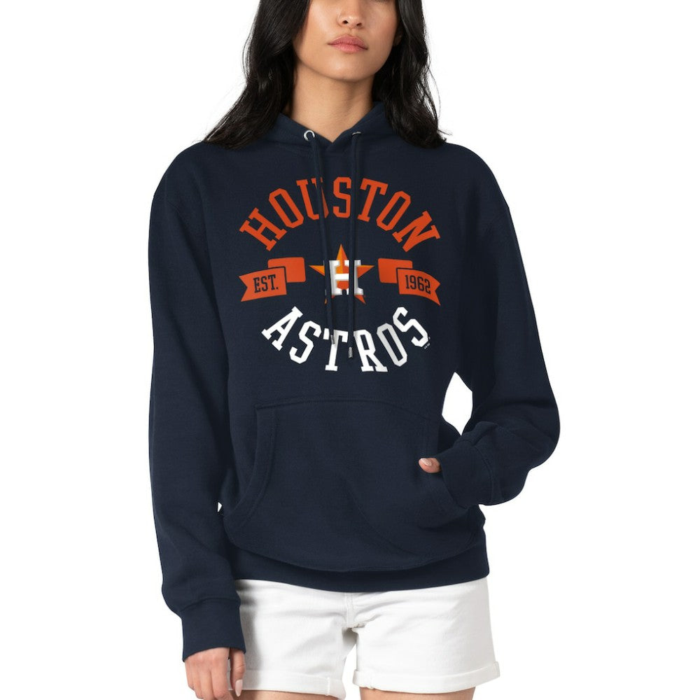 Houston Astros G-III 4Her by Carl Banks Women's City Graphic Pullover Hoodie Navy