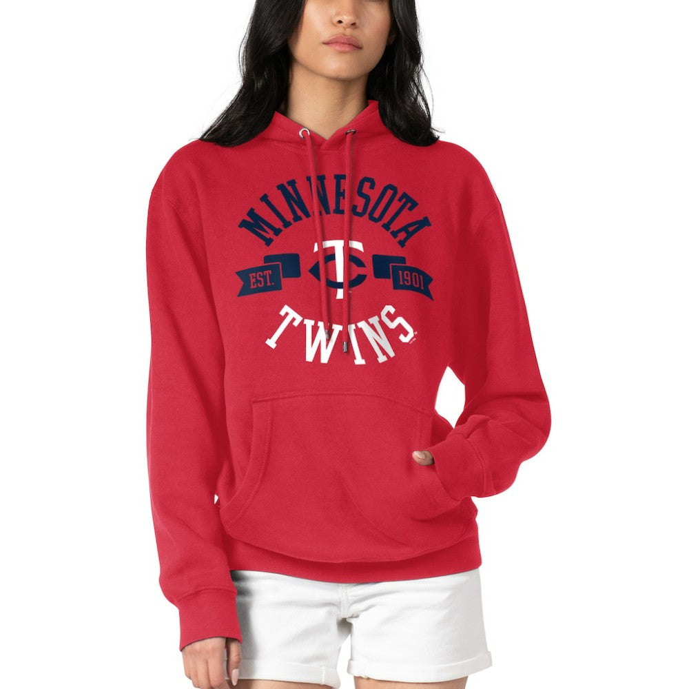 Minnesota Twins G-III 4Her by Carl Banks Women's City Graphic Pullover Hoodie Red