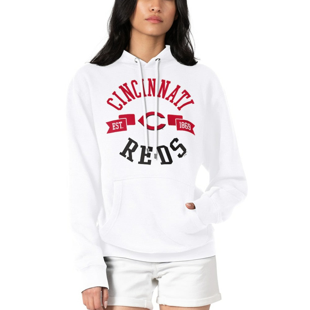 Cincinnati Reds G-III 4Her by Carl Banks Women's City Graphic Pullover Hoodie White