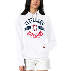Cleveland Guardians G-III 4Her by Carl Banks Women's City Graphic Pullover Hoodie White
