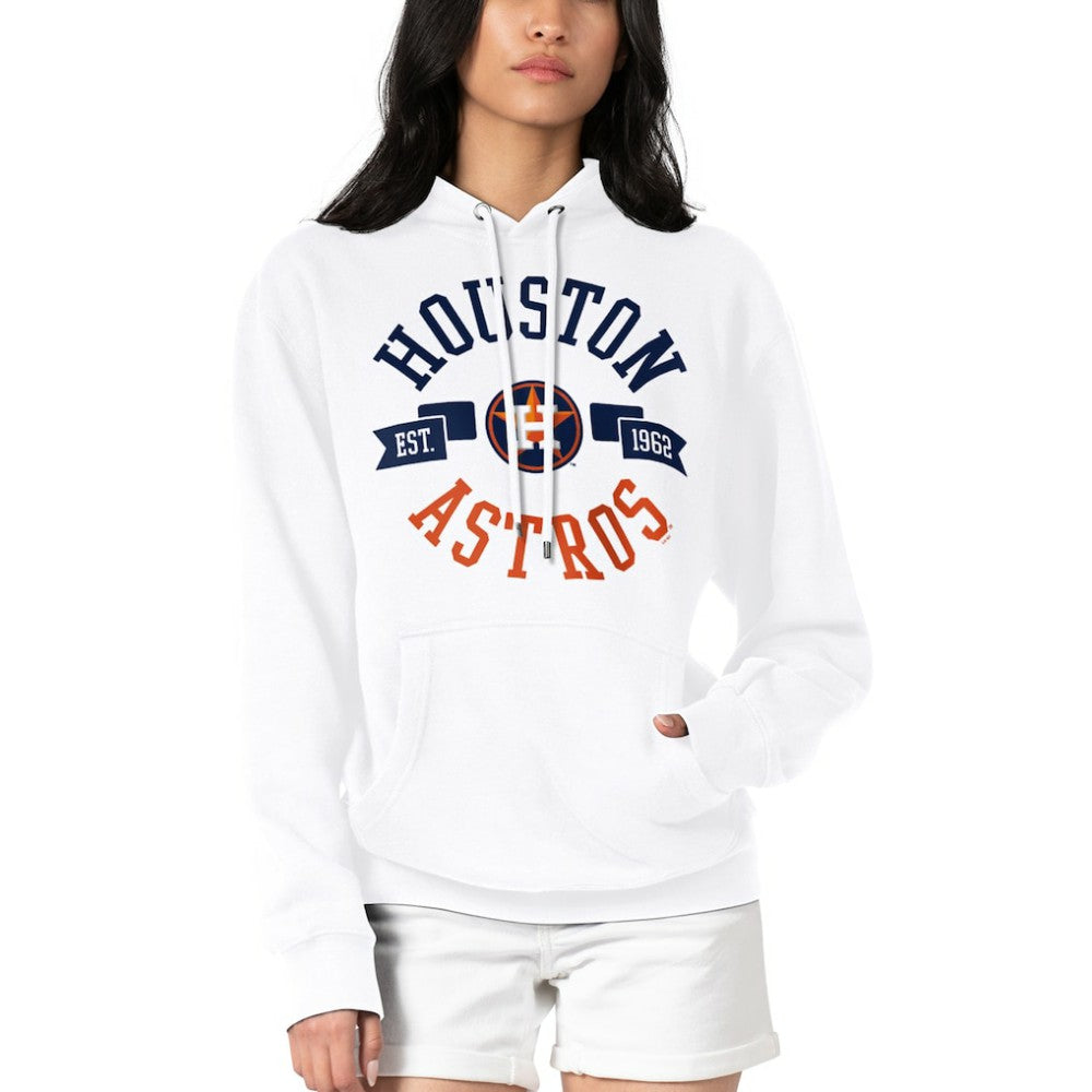Houston Astros G-III 4Her by Carl Banks Women's City Graphic Pullover Hoodie White