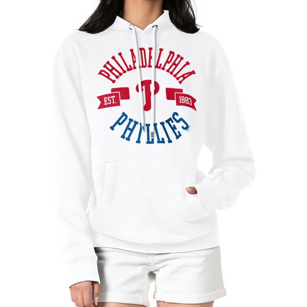Philadelphia Phillies G-III 4Her by Carl Banks Women's City Graphic Pullover Hoodie White