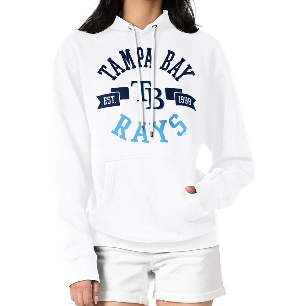 Tampa Bay Rays G-III 4Her by Carl Banks Women's City Graphic Pullover Hoodie White
