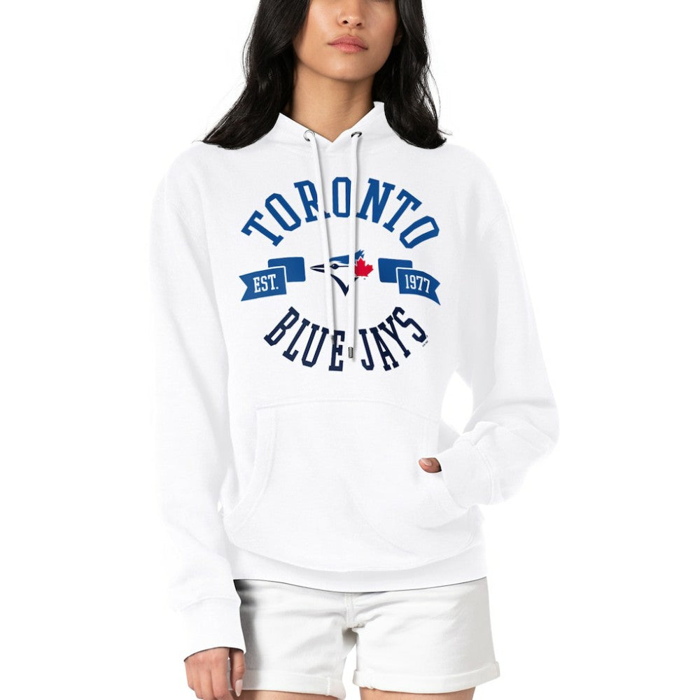 Toronto Blue Jays G-III 4Her by Carl Banks Women's City Graphic Pullover Hoodie White