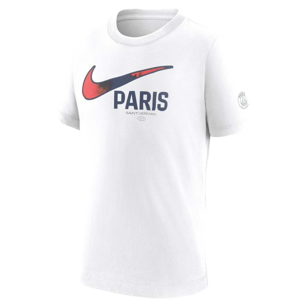 Paris Saint-Germain Youth Swoosh T-Shirt - White discount