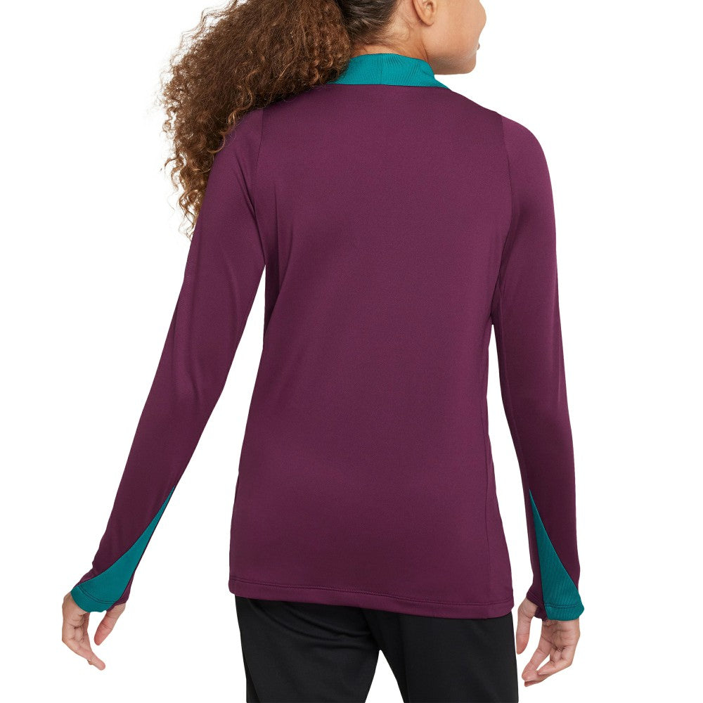 Paris Saint-Germain Youth 2024/25 Strike Drill Quarter-Zip Long Sleeve Performance Training Top - Burgundy shop