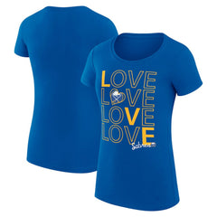 Buffalo Sabres G-III 4Her by Carl Banks Women's Super-Slim Fit Lightweight Hockey Love T-Shirt - Royal T-shirts