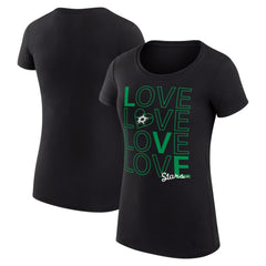 Dallas Stars G-III 4Her by Carl Banks Women's Super-Slim Fit Lightweight Hockey Love T-Shirt - Black T-shirts