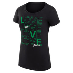 Dallas Stars G-III 4Her by Carl Banks Women's Super-Slim Fit Lightweight Hockey Love T-Shirt - Black T-shirts