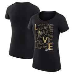 Vegas Golden Knights G-III 4Her by Carl Banks Women's Super-Slim Fit Lightweight Hockey Love T-Shirt - Black T-shirts