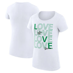 Dallas Stars G-III 4Her by Carl Banks Women's Super-Slim Fit Lightweight Hockey Love T-Shirt - White T-shirts