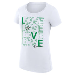 Dallas Stars G-III 4Her by Carl Banks Women's Super-Slim Fit Lightweight Hockey Love T-Shirt - White T-shirts