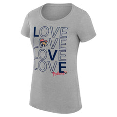 Florida Panthers G-III 4Her by Carl Banks Women's Super-Slim Fit Lightweight Hockey Love T-Shirt - Heather Gray T-shirts
