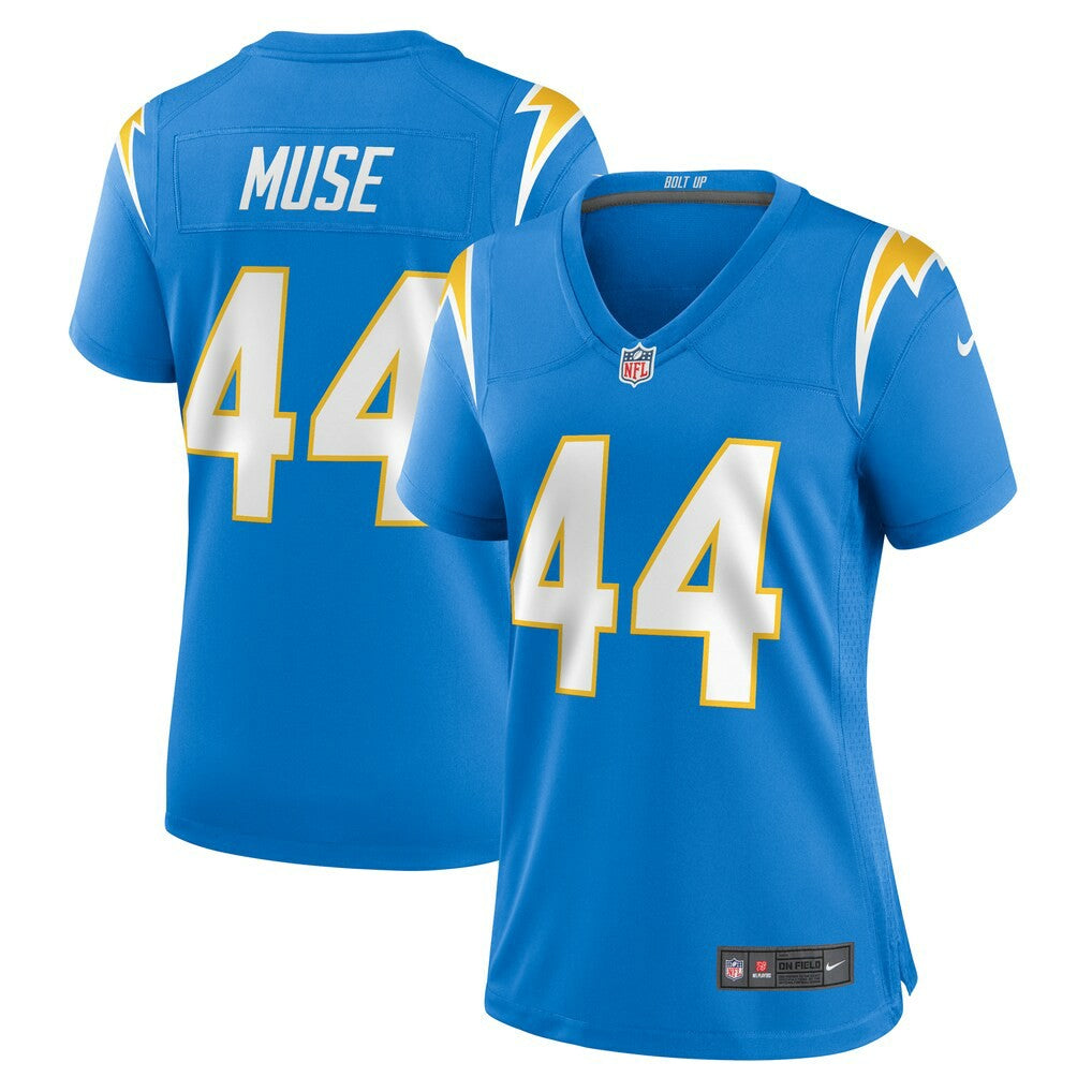 Tanner Muse Los Angeles Chargers Women's Team Game Jersey - Powder Blue outlet