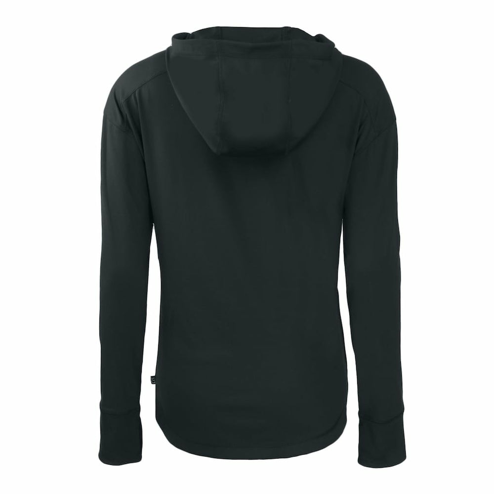 Arizona Cardinals Cutter & Buck Women's Throwback Daybreak Eco Recycled Half-Zip Hoodie - Black on sale