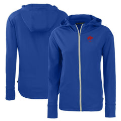 Buffalo Bills Cutter & Buck Women's Throwback Daybreak Eco Recycled Half-Zip Hoodie - Royal for sale