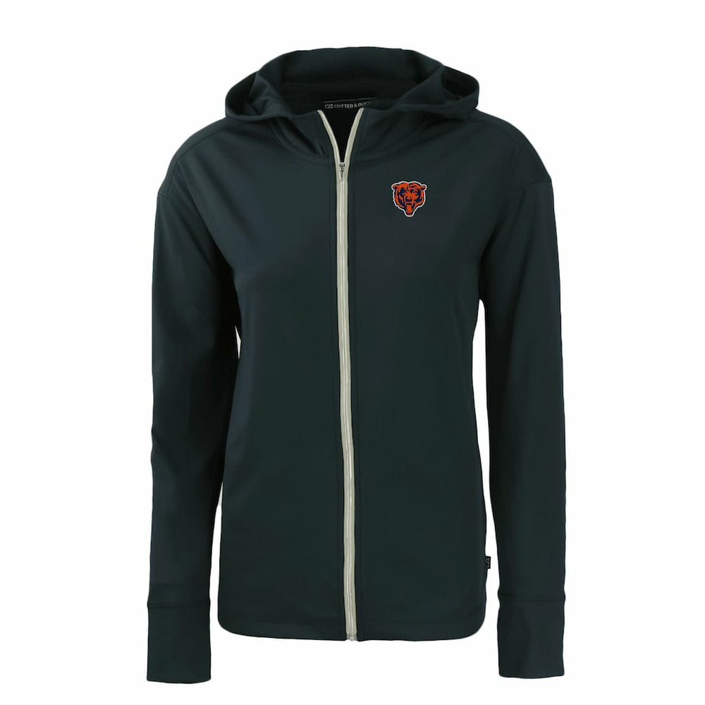 Chicago Bears Cutter & Buck Women's Throwback Daybreak Eco Recycled Half-Zip Hoodie - Navy for sale