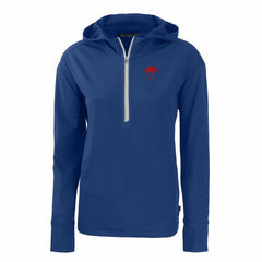 Buffalo Bills Cutter & Buck Women's Throwback Daybreak Eco Recycled Half-Zip Hoodie - Royal on sale