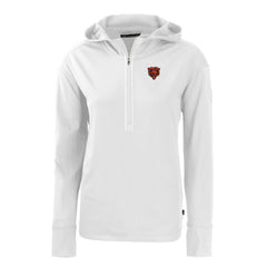 Chicago Bears Cutter & Buck Women's Throwback Daybreak Eco Recycled Half-Zip Hoodie - White discount