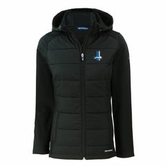 Detroit Lions Cutter & Buck Women's Throwback Evoke Hybrid Eco Softshell Recycled Full-Zip Hoodie Jacket - Black outlet