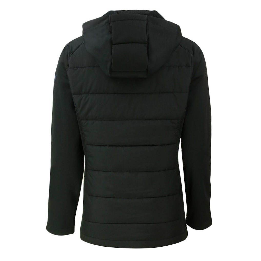 Las Vegas Raiders Cutter & Buck Women's Throwback Evoke Hybrid Eco Softshell Recycled Full-Zip Hoodie Jacket - Black on sale