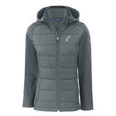 New Orleans Saints Cutter & Buck Women's Throwback Evoke Hybrid Eco Softshell Recycled Full-Zip Hoodie Jacket - Gray sale