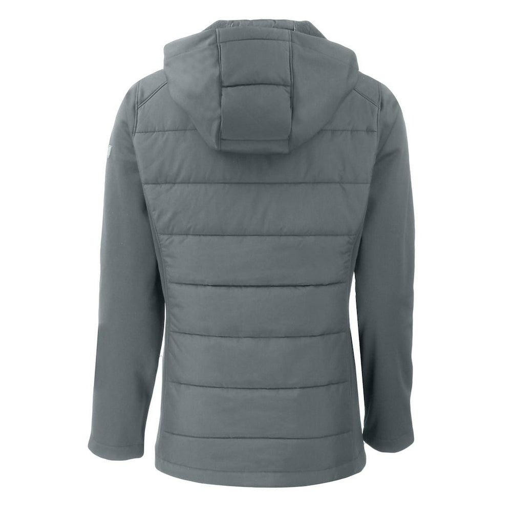 New Orleans Saints Cutter & Buck Women's Throwback Evoke Hybrid Eco Softshell Recycled Full-Zip Hoodie Jacket - Gray sale