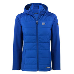 New York Giants Cutter & Buck Women's Throwback Evoke Hybrid Eco Softshell Recycled Full-Zip Hoodie Jacket - Royal outlet