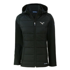 Philadelphia Eagles Cutter & Buck Women's Throwback Evoke Hybrid Eco Softshell Recycled Full-Zip Hoodie Jacket - Black on sale