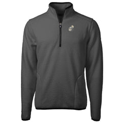 New Orleans Saints Cutter & Buck Throwback Cascade Eco Sherpa Fleece Quarter-Zip Pullover Jacket - Gray/Black on sale