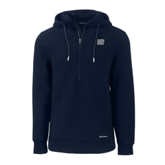 New York Giants Cutter & Buck Throwback Roam Eco Half-Zip Recycled Pullover Hoodie - Navy for sale