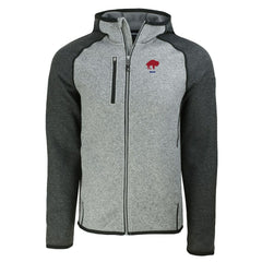 Buffalo Bills Cutter & Buck Throwback Mainsail Sweater-Knit Full-Zip Hoodie - Heather Gray/Heather Charcoal for sale