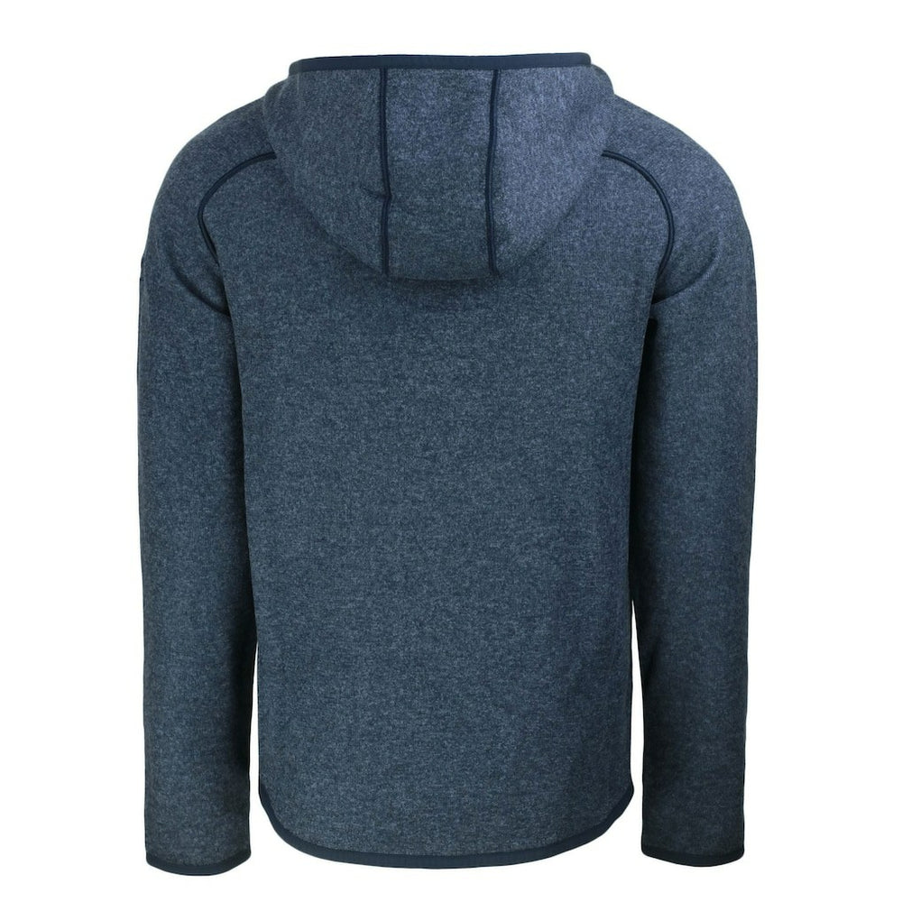 Chicago Bears Cutter & Buck Throwback Mainsail Sweater-Knit Full-Zip Hoodie - Heather Navy outlet