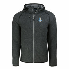 Detroit Lions Cutter & Buck Throwback Mainsail Sweater-Knit Full-Zip Hoodie - Heather Charcoal cheap