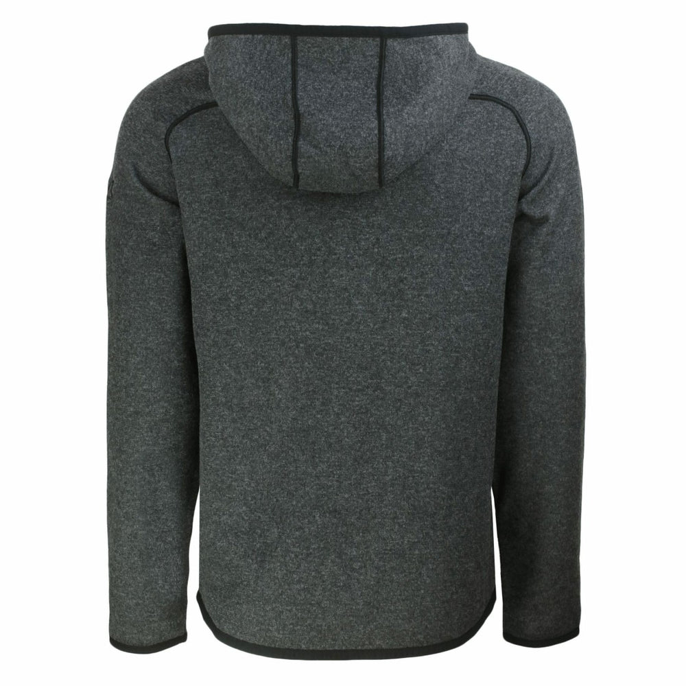 Detroit Lions Cutter & Buck Throwback Mainsail Sweater-Knit Full-Zip Hoodie - Heather Charcoal cheap