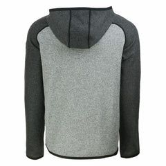 Detroit Lions Cutter & Buck Throwback Mainsail Sweater-Knit Full-Zip Hoodie - Heather Gray/Heather Charcoal online