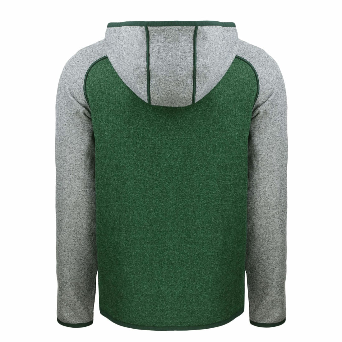 Green Bay Packers Cutter & Buck Throwback Mainsail Sweater-Knit Full-Zip Hoodie - Heather Green/Heather Gray online