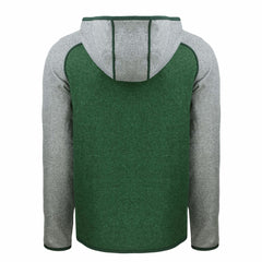 Green Bay Packers Cutter & Buck Throwback Mainsail Sweater-Knit Full-Zip Hoodie - Heather Green/Heather Gray online