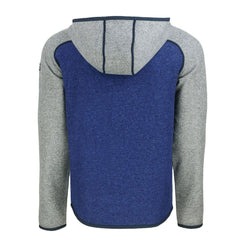 New England Patriots Cutter & Buck Throwback Mainsail Sweater-Knit Full-Zip Hoodie - Royal/Heather Gray cheap