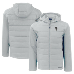 Atlanta Falcons Cutter & Buck Throwback Evoke Hybrid Eco Softshell Recycled Full-Zip Hoodie Jacket - Gray sale