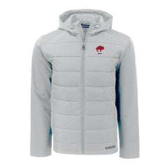 Buffalo Bills Cutter & Buck Throwback Evoke Hybrid Eco Softshell Recycled Full-Zip Hoodie Jacket - Gray on sale