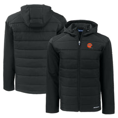 Cincinnati Bengals Cutter & Buck Throwback Evoke Hybrid Eco Softshell Recycled Full-Zip Hoodie Jacket - Black discount