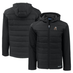 Cleveland Browns Cutter & Buck Throwback Evoke Hybrid Eco Softshell Recycled Full-Zip Hoodie Jacket - Black online