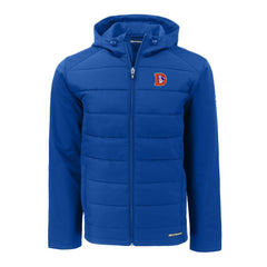 Denver Broncos Cutter & Buck Throwback Evoke Hybrid Eco Softshell Recycled Full-Zip Hoodie Jacket - Royal online
