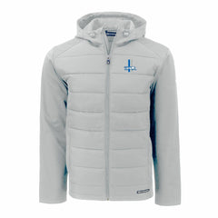 Detroit Lions Cutter & Buck Throwback Evoke Hybrid Eco Softshell Recycled Full-Zip Hoodie Jacket - Gray outlet