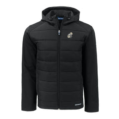 New Orleans Saints Cutter & Buck Throwback Evoke Hybrid Eco Softshell Recycled Full-Zip Hoodie Jacket - Black cheap