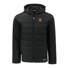 Tampa Bay Buccaneers Cutter & Buck Throwback Evoke Hybrid Eco Softshell Recycled Full-Zip Hoodie Jacket - Black on sale