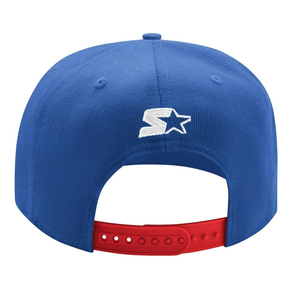 New York Rangers Starter Arch Logo Two-Tone Snapback Hat - Blue/Red Hats
