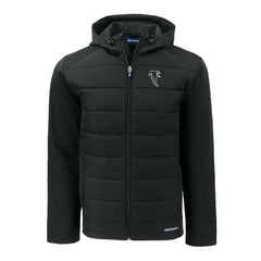 Atlanta Falcons Cutter & Buck Throwback Big & Tall Evoke Hybrid Eco Softshell Recycled Full-Zip Jacket - Black online