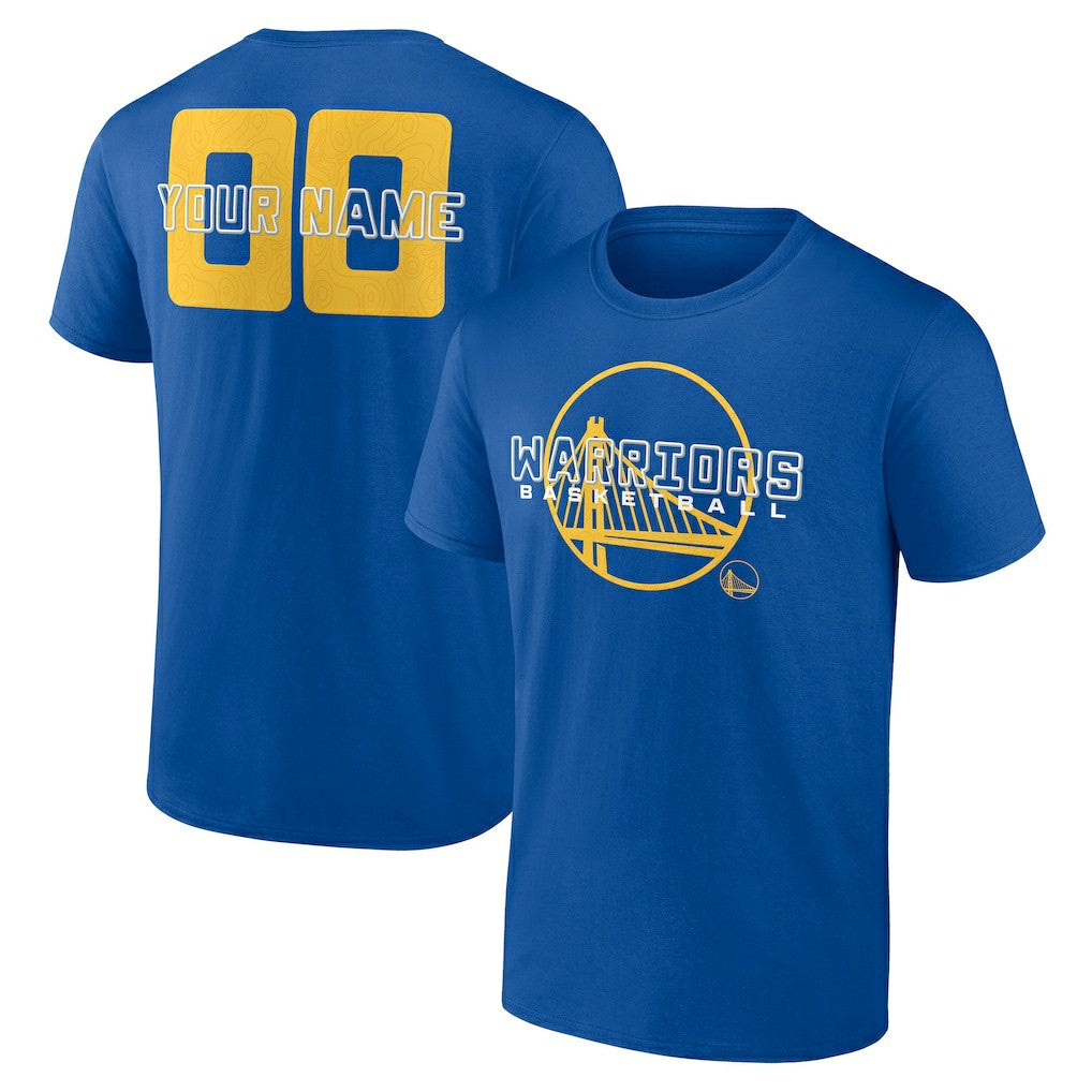 Golden State Warriors Stellar Personalized Name & Number T-Shirt sale - Royal sale